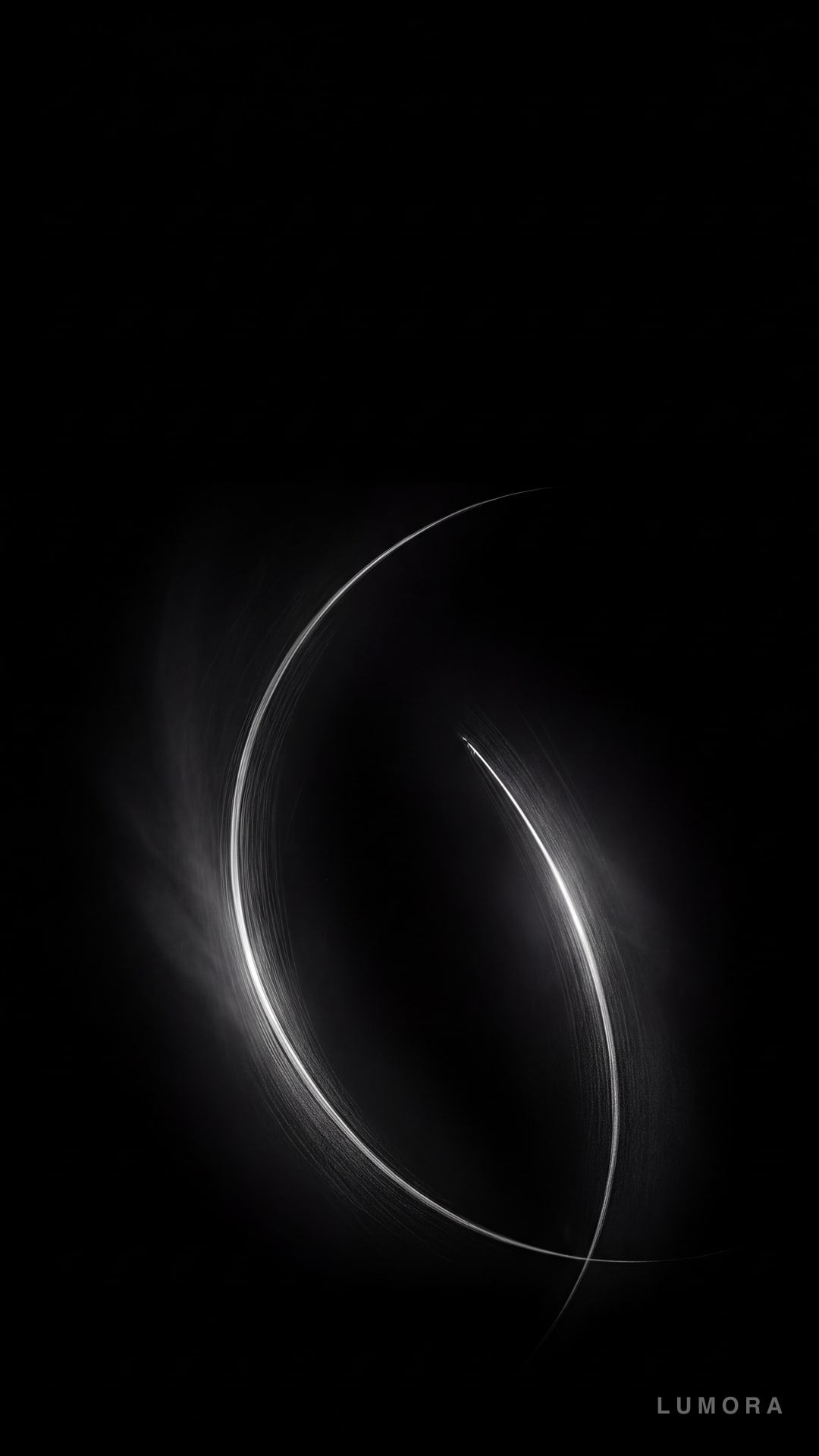 LUMORA Starter Pack — free minimal dark OLED phone wallpaper